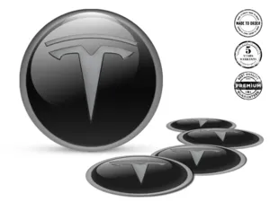 Tesla Édition Insigne Roue Étiquettes Bombées en Résine